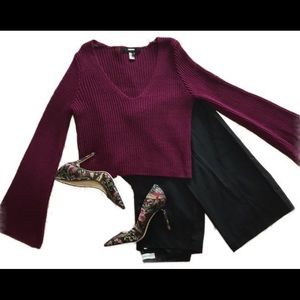 F21 sweater with bell sleeves size S